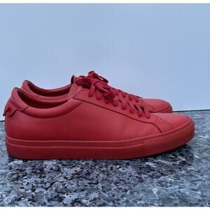 Givenchy Urban Street Low Leather Sneakers Red Size EU 44